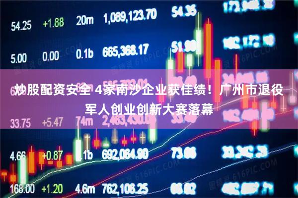 炒股配资安全 4家南沙企业获佳绩！广州市退役军人创业创新大赛落幕